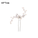 Crystal Pearl Bridal Tiaras Hairbands Hairpins Bridesmaid Diamante Hair Vine Accessories Wedding Jewelry 35cm Headwear daiiibabyyy