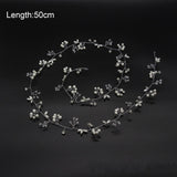 Crystal Pearl Bridal Tiaras Hairbands Hairpins Bridesmaid Diamante Hair Vine Accessories Wedding Jewelry 35cm Headwear daiiibabyyy