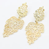 Stud Earrings Bohemian Openwork Pattern Earrings For Women Brincos Earing Gold Black Color Jewelry Pendientes GIFT S134 daiiibabyyy