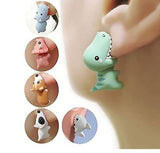 1 Pair Cute Animal Bite Earring Cartoon Soft Clay Animal Earrings Tyrannosaurus Bite Earrings Dinosaur Earrings Party Fun Gifts daiiibabyyy