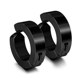 1 Set Different Types Shape Unisex Black Color Stainless Steel Piercing Earring For Women Men Punk Gothic Barbell Earring daiiibabyyy