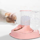 NEW 4L Large Capacity Dual-use Automatic Pet cats Feeder with Water Dispenser dogs Dog Food Bowl Cat Drinking for Supplies pets daiiibabyyy