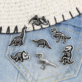 Jurassic Dinosaur Lapel Brooch Punk Pterodactyl Acanthosaurus Ancient Animals Enamel Pin Hat Badge Kids Friends Jewelry Gifts daiiibabyyy