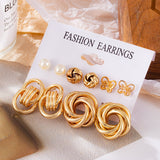 Geometirc Statement Big Acrylic Round Hoop Women's Earrings Set For Women Fashion Pearl Earrings 2021 Trendy Accessories Jewelry daiiibabyyy