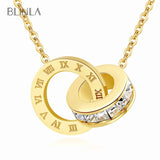 BLINLA Fashion New Stainless Steel Acrylic Crystal Stud Earrings for Women Jewelry Vintage Roman Numerals Smmaallye Earring 2021 daiiibabyyy
