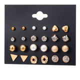 BLINLA Fashion New Stainless Steel Acrylic Crystal Stud Earrings for Women Jewelry Vintage Roman Numerals Smmaallye Earring 2021 daiiibabyyy