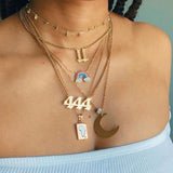 Goth Angel Number Necklaces For Women 111 222 333 555 666 777 888 999 444 Devil Necklace Stainless Steel Pendant Men BFF Jewelry daiiibabyyy