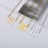 Goth Angel Number Necklaces For Women 111 222 333 555 666 777 888 999 444 Devil Necklace Stainless Steel Pendant Men BFF Jewelry daiiibabyyy