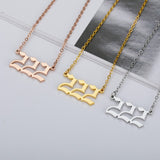 Goth Angel Number Necklaces For Women 111 222 333 555 666 777 888 999 444 Devil Necklace Stainless Steel Pendant Men BFF Jewelry daiiibabyyy
