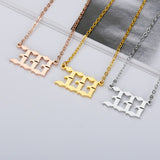 Goth Angel Number Necklaces For Women 111 222 333 555 666 777 888 999 444 Devil Necklace Stainless Steel Pendant Men BFF Jewelry daiiibabyyy