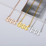 Goth Angel Number Necklaces For Women 111 222 333 555 666 777 888 999 444 Devil Necklace Stainless Steel Pendant Men BFF Jewelry daiiibabyyy