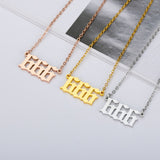 Goth Angel Number Necklaces For Women 111 222 333 555 666 777 888 999 444 Devil Necklace Stainless Steel Pendant Men BFF Jewelry daiiibabyyy