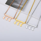 Goth Angel Number Necklaces For Women 111 222 333 555 666 777 888 999 444 Devil Necklace Stainless Steel Pendant Men BFF Jewelry daiiibabyyy