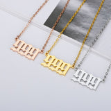 Goth Angel Number Necklaces For Women 111 222 333 555 666 777 888 999 444 Devil Necklace Stainless Steel Pendant Men BFF Jewelry daiiibabyyy