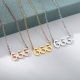 Goth Angel Number Necklaces For Women 111 222 333 555 666 777 888 999 444 Devil Necklace Stainless Steel Pendant Men BFF Jewelry daiiibabyyy