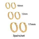 5Pair Fashion Round Twist Copper Small Hoop Earrings Set for Women Simple Gold CZ Crystal Long Chain Earring Jewelry 2021 New daiiibabyyy