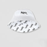 New Kpop Bucket Hat Women Embroidery Letters Double Side Cotton Reversible Sun Protection Cap Men's Panama Hat Fisherman Hats daiiibabyyy