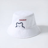 New Kpop Bucket Hat Women Embroidery Letters Double Side Cotton Reversible Sun Protection Cap Men's Panama Hat Fisherman Hats daiiibabyyy