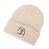 Cute Smile Crochet Knit Cap Beanie 2019 Autumn New Solid Warm Skullies Beanies Caps Female Knitted Hat Ladies Girls Winter Hats daiiibabyyy