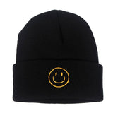 Cute Smile Crochet Knit Cap Beanie 2019 Autumn New Solid Warm Skullies Beanies Caps Female Knitted Hat Ladies Girls Winter Hats daiiibabyyy