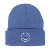 Cute Smile Crochet Knit Cap Beanie 2019 Autumn New Solid Warm Skullies Beanies Caps Female Knitted Hat Ladies Girls Winter Hats daiiibabyyy