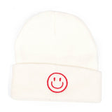Cute Smile Crochet Knit Cap Beanie 2019 Autumn New Solid Warm Skullies Beanies Caps Female Knitted Hat Ladies Girls Winter Hats daiiibabyyy