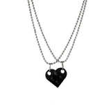 Two Piece Cute Brick Heart Pendant Necklace New Design Lego Heart  Necklace for Women Men Girl Boy Jewelry daiiibabyyy