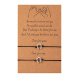 New Charm Bracelet For Friendship Couples 2pcs/set Volcanic stone bracelet Bead Bangles Women Man Lucky Wish Jewelry daiiibabyyy