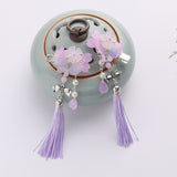 FORSEVEN Purple Lovely Flower Hair Clips Vintage Hairpins Small Hair Grips for Women Chinese Style Hair Jewelry Accessories JL daiiibabyyy