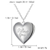 Unique Carved Design Heart-shaped Photo Frame Pendant Necklace Charm Openable Locket Necklaces Women Men Memorial Jewelry daiiibabyyy