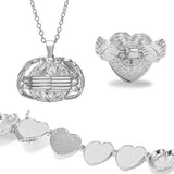 Unique Carved Design Heart-shaped Photo Frame Pendant Necklace Charm Openable Locket Necklaces Women Men Memorial Jewelry daiiibabyyy