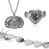 Unique Carved Design Heart-shaped Photo Frame Pendant Necklace Charm Openable Locket Necklaces Women Men Memorial Jewelry daiiibabyyy