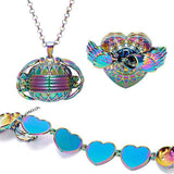Unique Carved Design Heart-shaped Photo Frame Pendant Necklace Charm Openable Locket Necklaces Women Men Memorial Jewelry daiiibabyyy