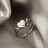 Charm Vintage Cute Men and Women Simple Design Owl Ring Silver Color Engagement Wedding Rings Jewelry Gifts daiiibabyyy