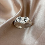 Charm Vintage Cute Men and Women Simple Design Owl Ring Silver Color Engagement Wedding Rings Jewelry Gifts daiiibabyyy