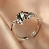 Charm Vintage Cute Men and Women Simple Design Owl Ring Silver Color Engagement Wedding Rings Jewelry Gifts daiiibabyyy