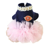 Winter Autumn Dog Cat Dress Coat with letter bowknot puppy dog clothing teddy poodle clothes for Dogs small pet daiiibabyyy