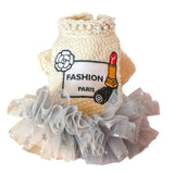 Winter Autumn Dog Cat Dress Coat with letter bowknot puppy dog clothing teddy poodle clothes for Dogs small pet daiiibabyyy