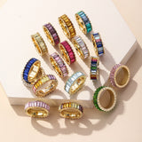 New Rainbow Rings Europe Gold Trend Crystal Woman Ring Wedding Luxury Stone Brand Eternity Wholesale Vintage Ring For Women 2021 daiiibabyyy