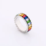 New Rainbow Rings Europe Gold Trend Crystal Woman Ring Wedding Luxury Stone Brand Eternity Wholesale Vintage Ring For Women 2021 daiiibabyyy