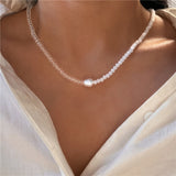 17KM Bohemian Colorful Bead Shell Necklace for Women Summer Short Beaded Collar Clavicle Choker Necklace Female Jewelry daiiibabyyy
