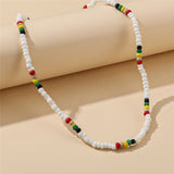 17KM Bohemian Colorful Bead Shell Necklace for Women Summer Short Beaded Collar Clavicle Choker Necklace Female Jewelry daiiibabyyy