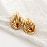 AENSOA 2021 New Gold Color Earrings for Women Multiple Trendy Round Geometric Drop Statement Earring Fashion Matted Gold Jewelry daiiibabyyy