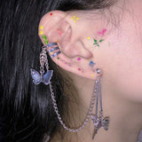 Fashion female ear bone clip cold wind earrings punk cool stud earrings earrings butterfly ear bone clip one earring daiiibabyyy