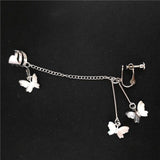 Fashion female ear bone clip cold wind earrings punk cool stud earrings earrings butterfly ear bone clip one earring daiiibabyyy