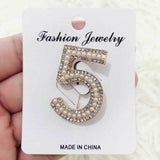 Luxury Fashion Pearl Flower CC Brooches for Women's clothing Number 5 Brooch Gift for Girl Friend Accessories For Jewelry daiiibabyyy