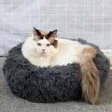 Super Soft Pet Dog Beds House Kennel Sofa Round Cat Winter Warm Sleeping Bag Long Plush Puppy Cushion Mat For Labradors daiiibabyyy