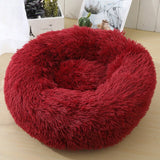 Super Soft Pet Dog Beds House Kennel Sofa Round Cat Winter Warm Sleeping Bag Long Plush Puppy Cushion Mat For Labradors daiiibabyyy