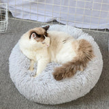 Super Soft Pet Dog Beds House Kennel Sofa Round Cat Winter Warm Sleeping Bag Long Plush Puppy Cushion Mat For Labradors daiiibabyyy