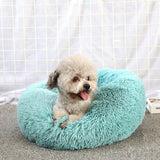 Super Soft Pet Dog Beds House Kennel Sofa Round Cat Winter Warm Sleeping Bag Long Plush Puppy Cushion Mat For Labradors daiiibabyyy